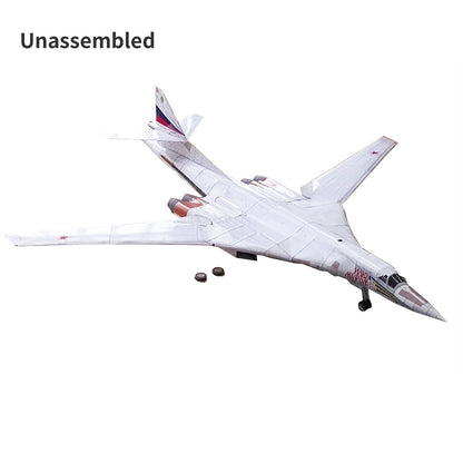 32cm 1/72 Tupolev Tu-160 Black Jack Bomber Plane Paper Model DIY Unassembled