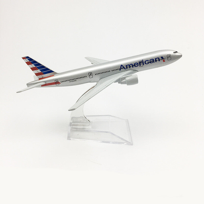 16cm American B777 Model Plane 1:400 Alloy Simulation Airliner Aircraft Ornament
