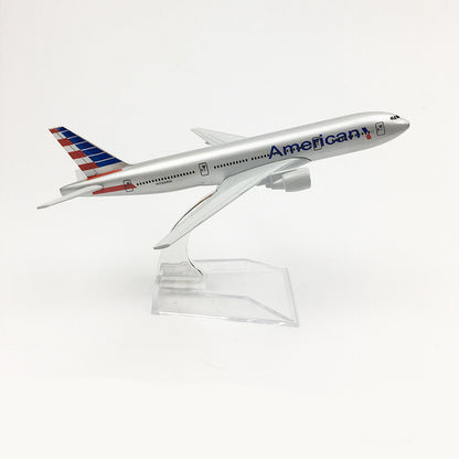 16cm American B777 Model Plane 1:400 Alloy Simulation Airliner Aircraft Ornament