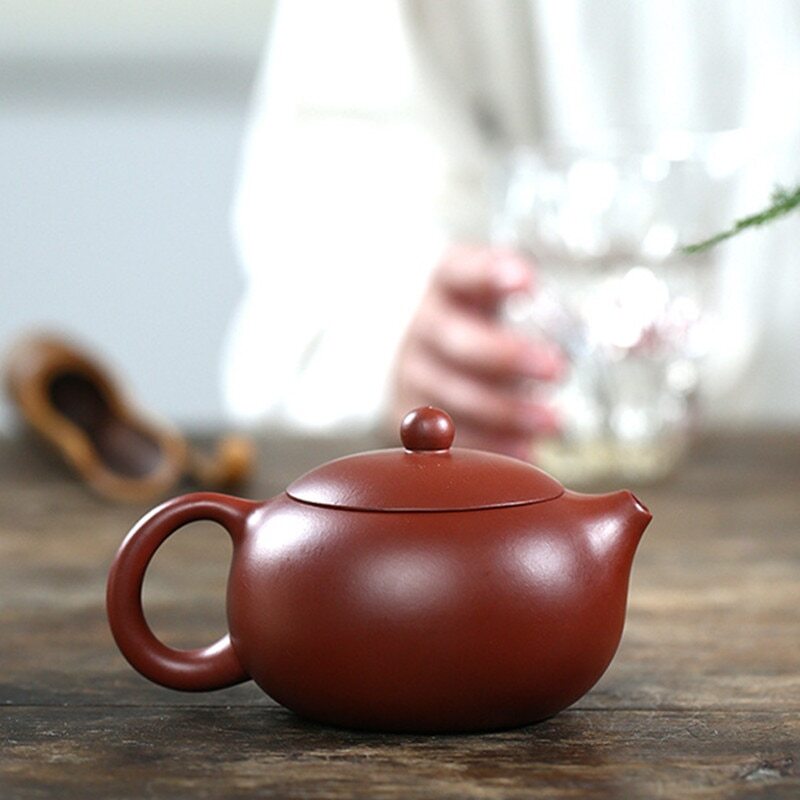 5.27" Yixing Purple Clay Teapots Xishi Tea Pot Ball Hole Filter Kettle Handmade