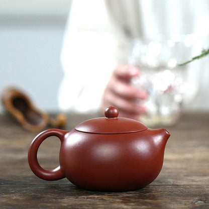 5.27" Yixing Purple Clay Teapots Xishi Tea Pot Ball Hole Filter Kettle Handmade