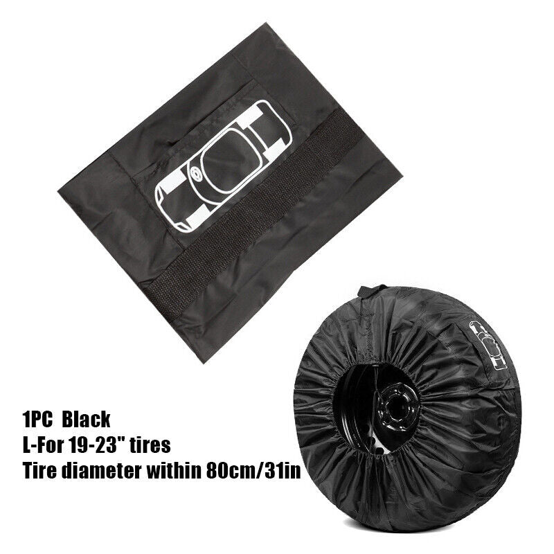 Car SUV Tire Cover Case Car Auto Spare Wheel Totes Handle Waterproof Storage Bag