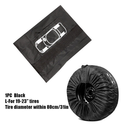 Car SUV Tire Cover Case Car Auto Spare Wheel Totes Handle Waterproof Storage Bag