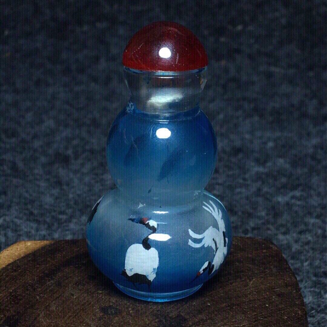 Ancient Chinese handmade interior painting ancient glazed snuff bottle