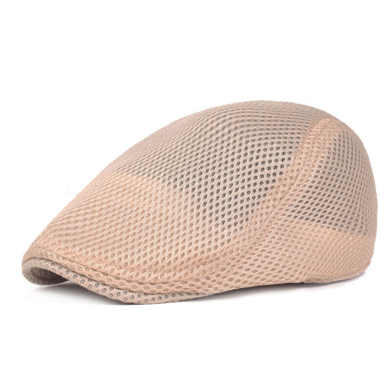 Hat Mesh Flat Cap Caps Beret Adjustable Men Women Casual Summer Fashion ⊹ ⊰