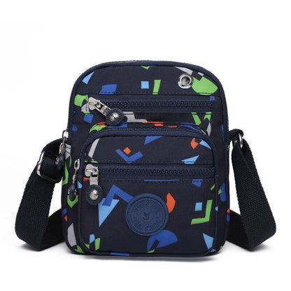 Nylon Printing Shoulder Bags Elegant Crossbody Travel Fashion Zipper Pocket Bag