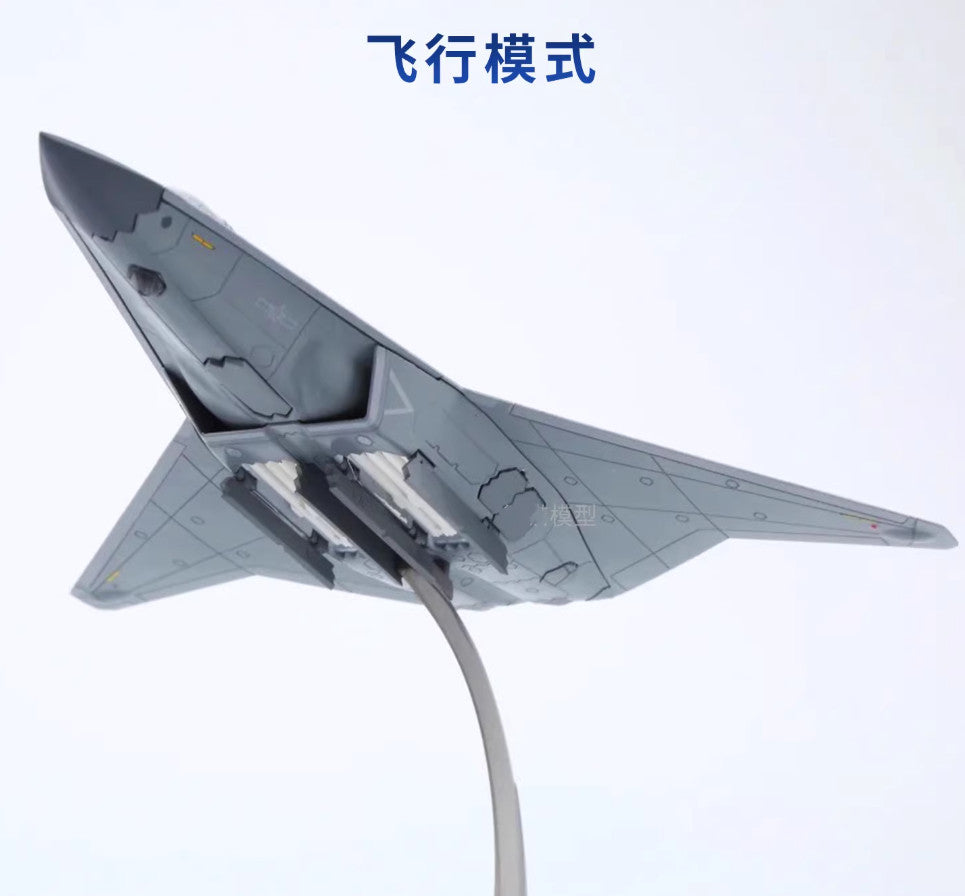 1:100 22CM SAC CHINA J-50 The Sixth-generation Stealth Fighter Jet Diecast Model