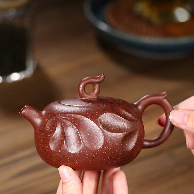 Yixing Zisha Pottery Teapot Kungfu Pot Tea Pot Handmade Phoenix Bird Design