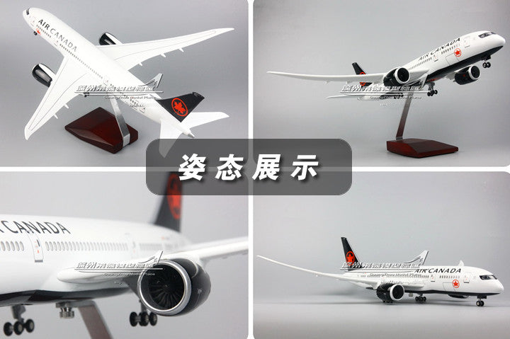 1:130 43CM AIR CANADA BOEING 787 Passenger Airplane Landing Gear Resin Model