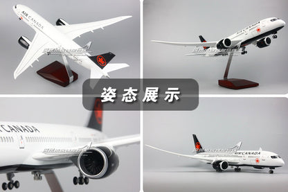 1:130 43CM AIR CANADA BOEING 787 Passenger Airplane Landing Gear Resin Model