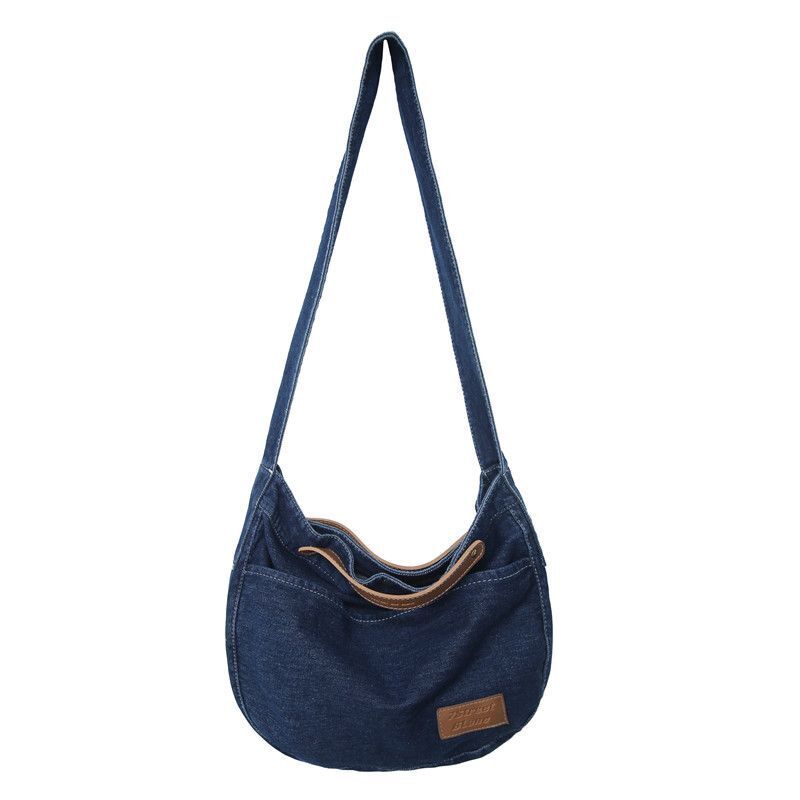 Versatile Denim Shoulder Bags Light Large Handbags Leisure Crossbody Bag Purse