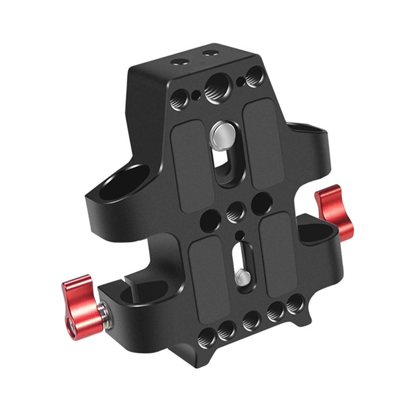 1/4"&3/8" Anti-Slip Camera Alloy Cage Baseplate With Dual 15mm Rod Rail Clamp