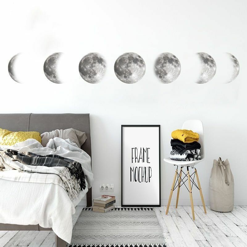 Wall Stickers Creative Moon 3D Home Living Room Mural Art Decoration Background