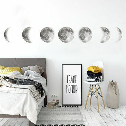 Wall Stickers Creative Moon 3D Home Living Room Mural Art Decoration Background