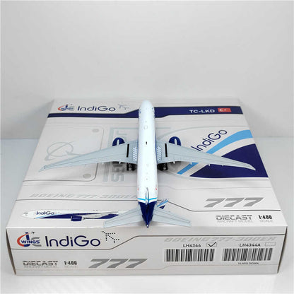 1:400 JC Wings IndiGo BOEING B777-300ER Passenger Airplane Diecast Model