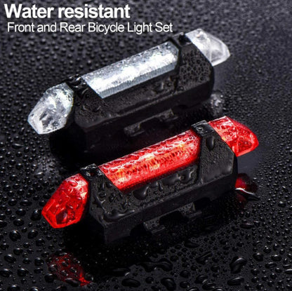 5 LED USB Rechargeable Bike Tail Light Bicycle Safety Cycling Warning Rear Lamp