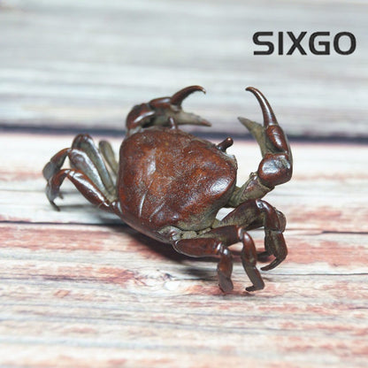 Chinese copper Crab table Ornament Statue Tea Pet home decoration fortune Luck