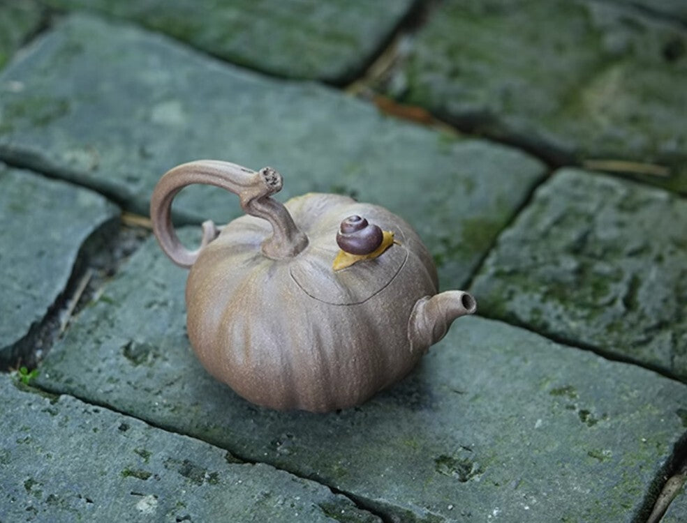 260cc chinese Yixing Handmade Zisha teapot Duan Clay pumpkin Gongfu Hu Tea Pot