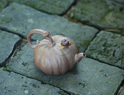 260cc chinese Yixing Handmade Zisha teapot Duan Clay pumpkin Gongfu Hu Tea Pot
