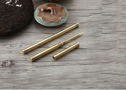 Tea Knife Pu Erh Tea Needle Puer Copper Tea Set Box Accessorie Tool Home Supply