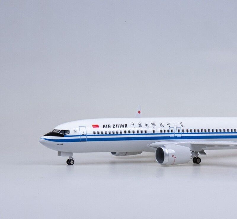 47CM AIR CHINA BOEING 737MAX Airplane Led Sound-controlled Light Resin Model