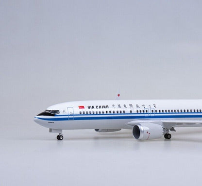 47CM AIR CHINA BOEING 737MAX Airplane Led Sound-controlled Light Resin Model
