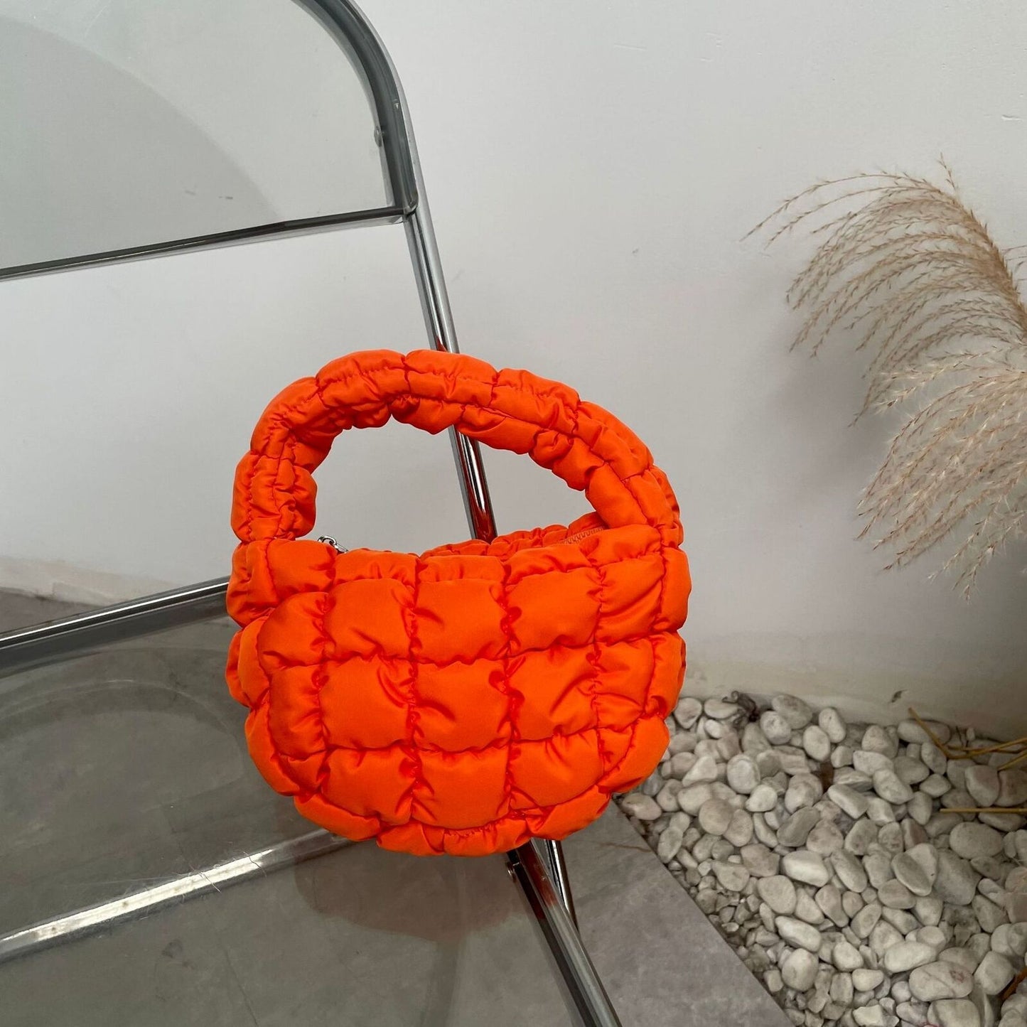 Quilted Shoulder Bag Pleated Cloud Shape Versatile Small Shoulder Handbag Totes