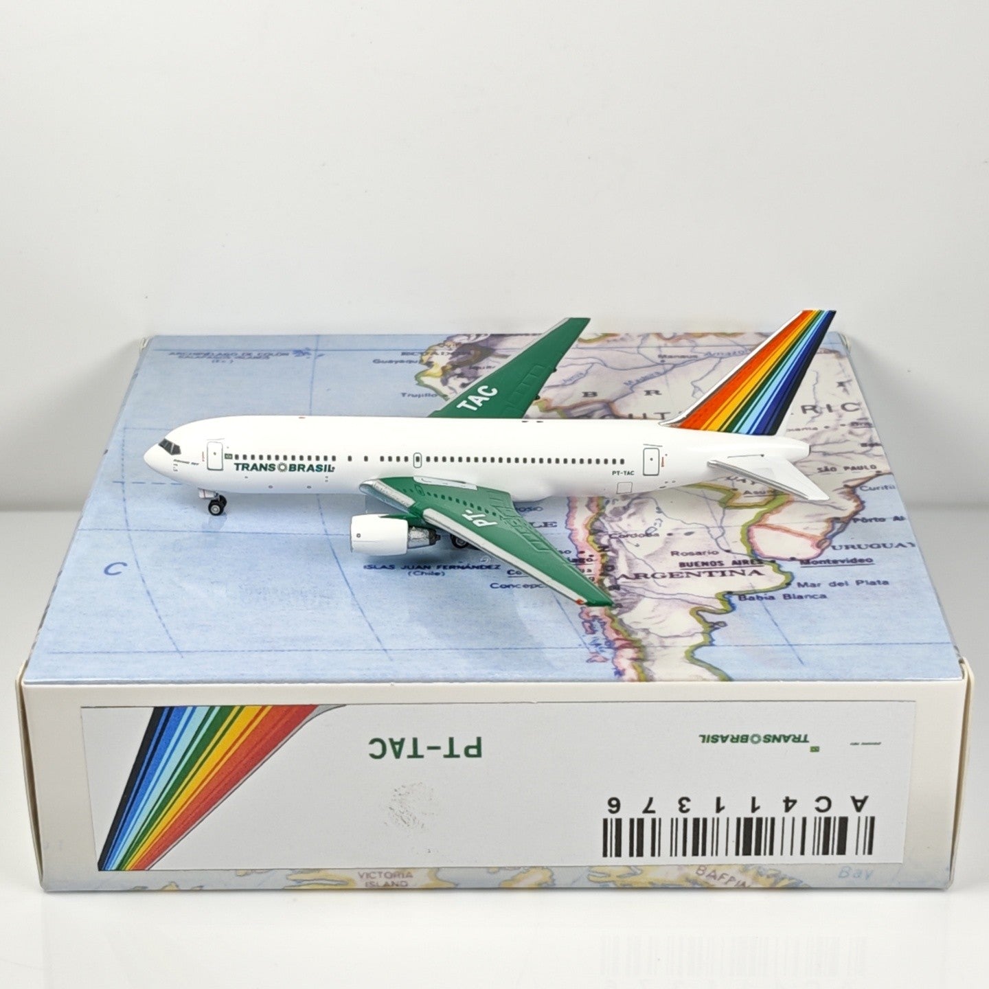 1:400 Aeroclassics Transbrasil B767-200 PT-TAC Passenger Plane Diecast Model