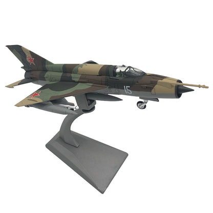 1/72 Soviet Classic Fighter Mig-21 MiG 21 Alloy Military Aircraft Plane Model