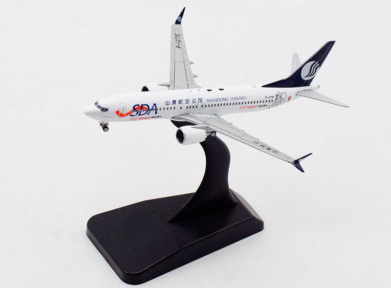 JC Wings SDA Shandong Airlines B737-8MAX B-1275 1：400 plane Pre-builded Model