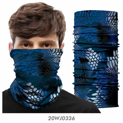Neck Gaiter Bandana Buff Hiking Camping Hunting Tube Scarf Headwear Mask 50*25CM