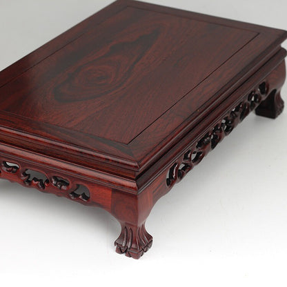 Rosewood Leg Display Rack Table Fishbowl Stand Bonsai Vase Flower Pattern Base