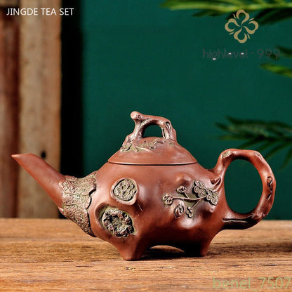 480ml Chinese Yixing Purple Clay Tea Pot Creative Tea Accessories Filter Teapot