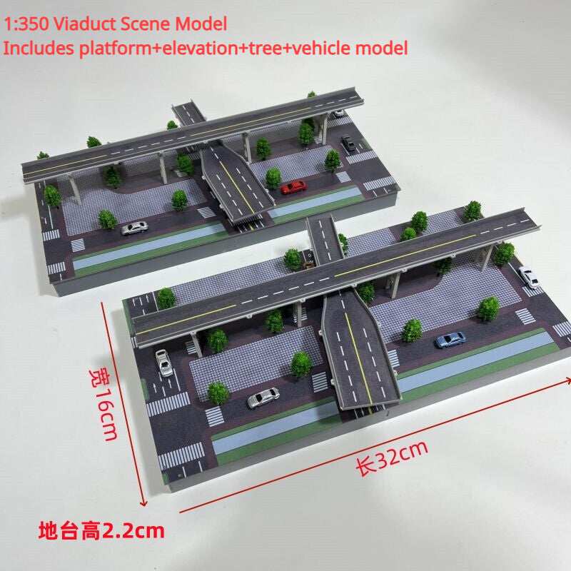 1/350 Building Model Viaduct Model City Railroad Layout Scene Model Gift