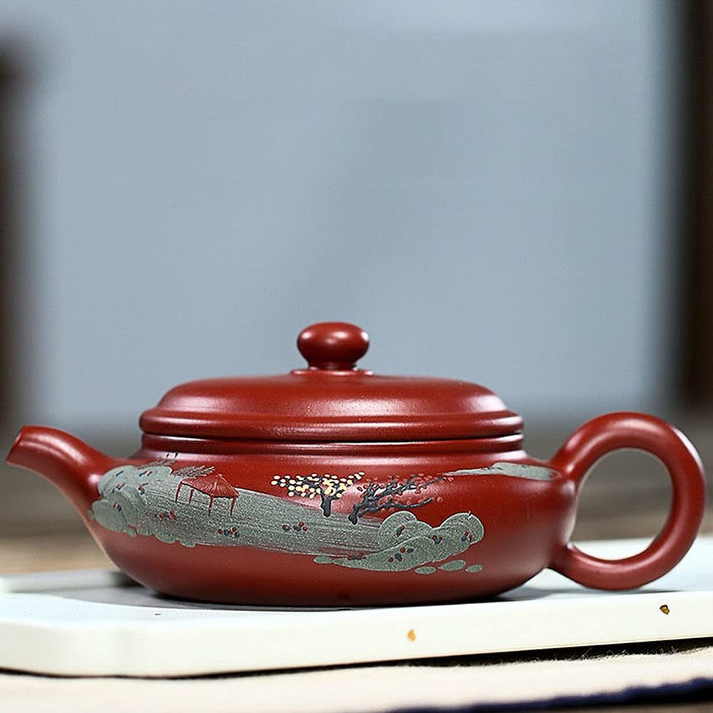 170ml Purple Clay Teapot Yixing Dahongpao Landscape Teapot Kung Fu Tea Set