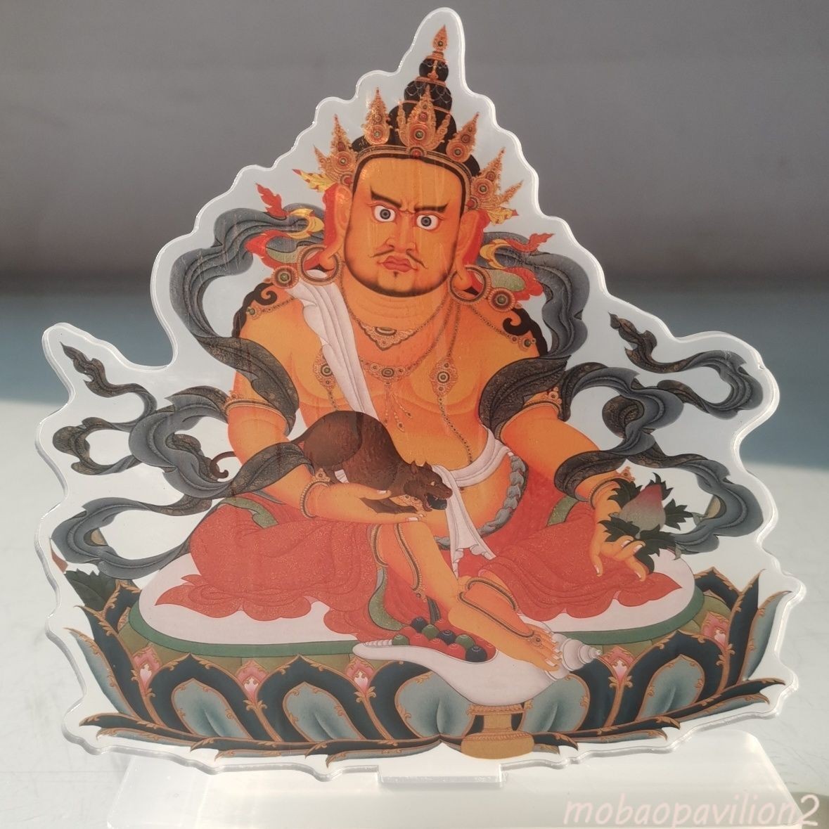 15CM New Yellow God of Wealth Acrylic Buddhist Faith Decoration