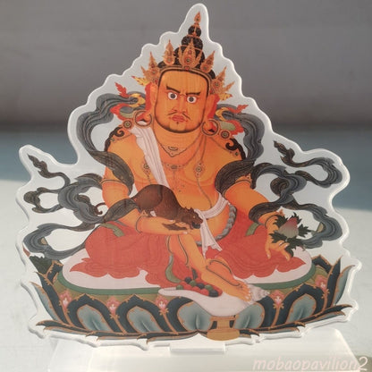 15CM New Yellow God of Wealth Acrylic Buddhist Faith Decoration
