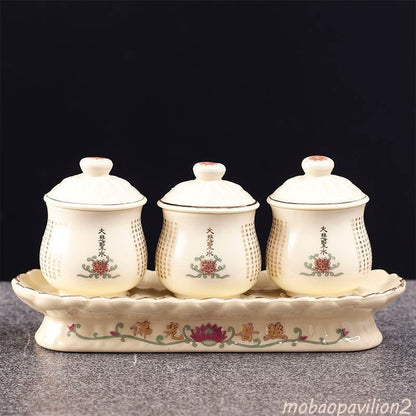 New Buddhism Water Supply Cup Holy Water Cup Ceramic Cup Buddhist Supplies Decor