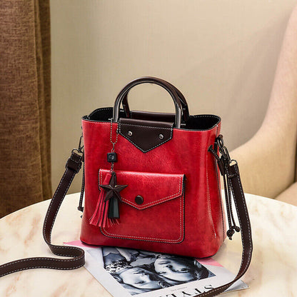 Women PU Leather HandbagBackpack Crossbody Shoulder Travel Bags Rucksack Satchel