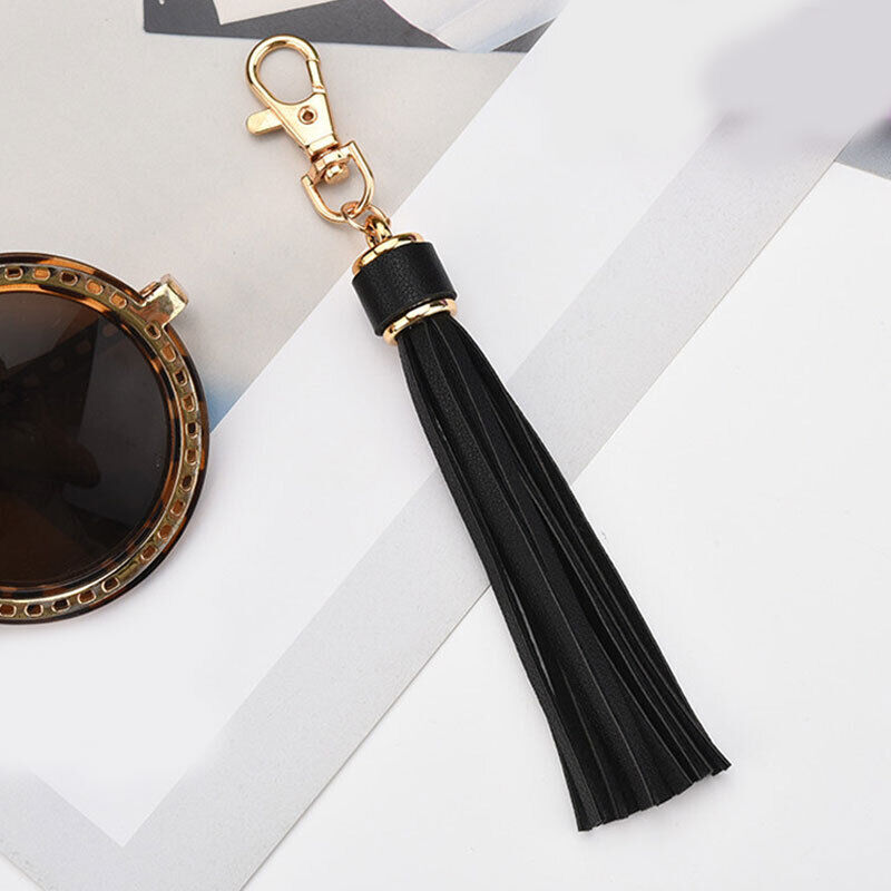 PU Leather Tassel Key Chain Handbag Bag Purse Accessories Pendant Keyring Gift