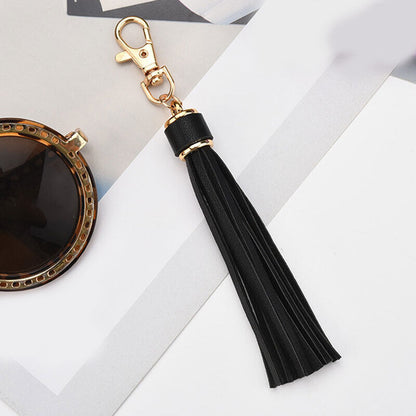 PU Leather Tassel Key Chain Handbag Bag Purse Accessories Pendant Keyring Gift