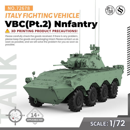 SSMODEL 1/72 25mm Military Model Kit Italy VBC（Pt.2）Nnfantry Fighting Vehicle