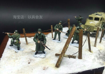 1/72 36Pcs World War II German winter infantry soldier model Stalingrad