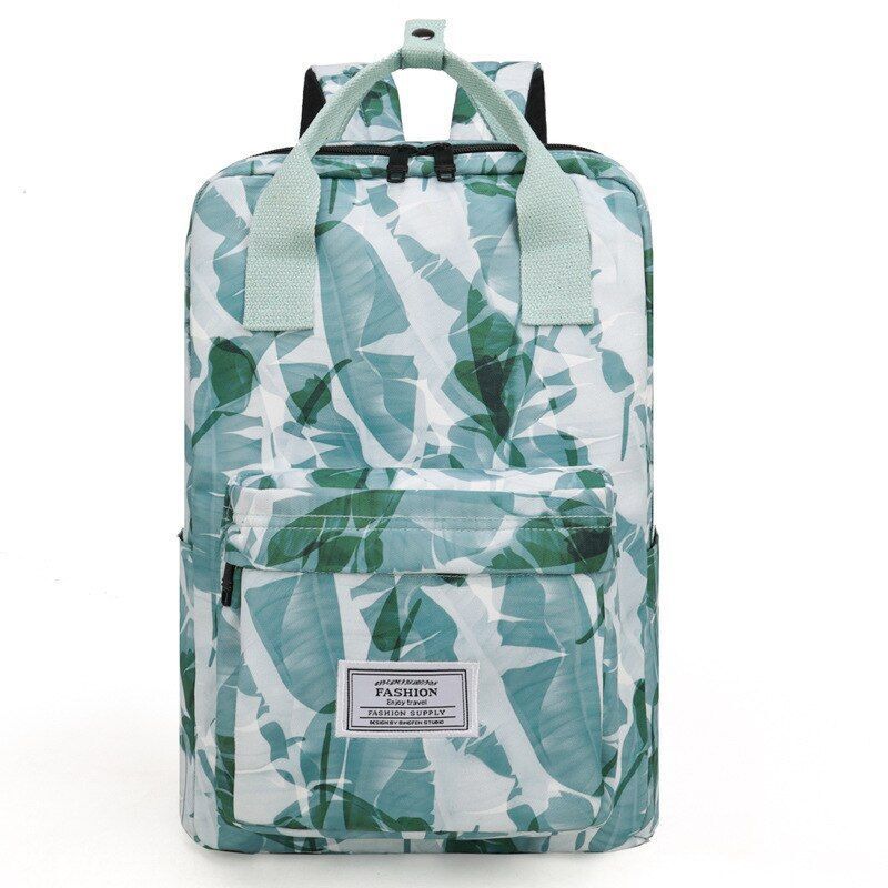 Oxford Polyester School Backpacks Waterproof Flower Print Bags Laptop 38*14*28CM