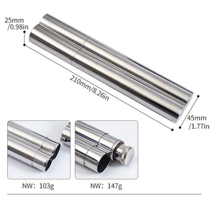 Cigar Tube Storage Cases Stainless Steel Humidor Travel Tobacco Cigarette Holder
