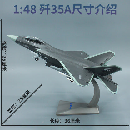1:48 36CM AF1 CHINA J-35A Fighter Airplane Diecast Military Aircraft Plane Model