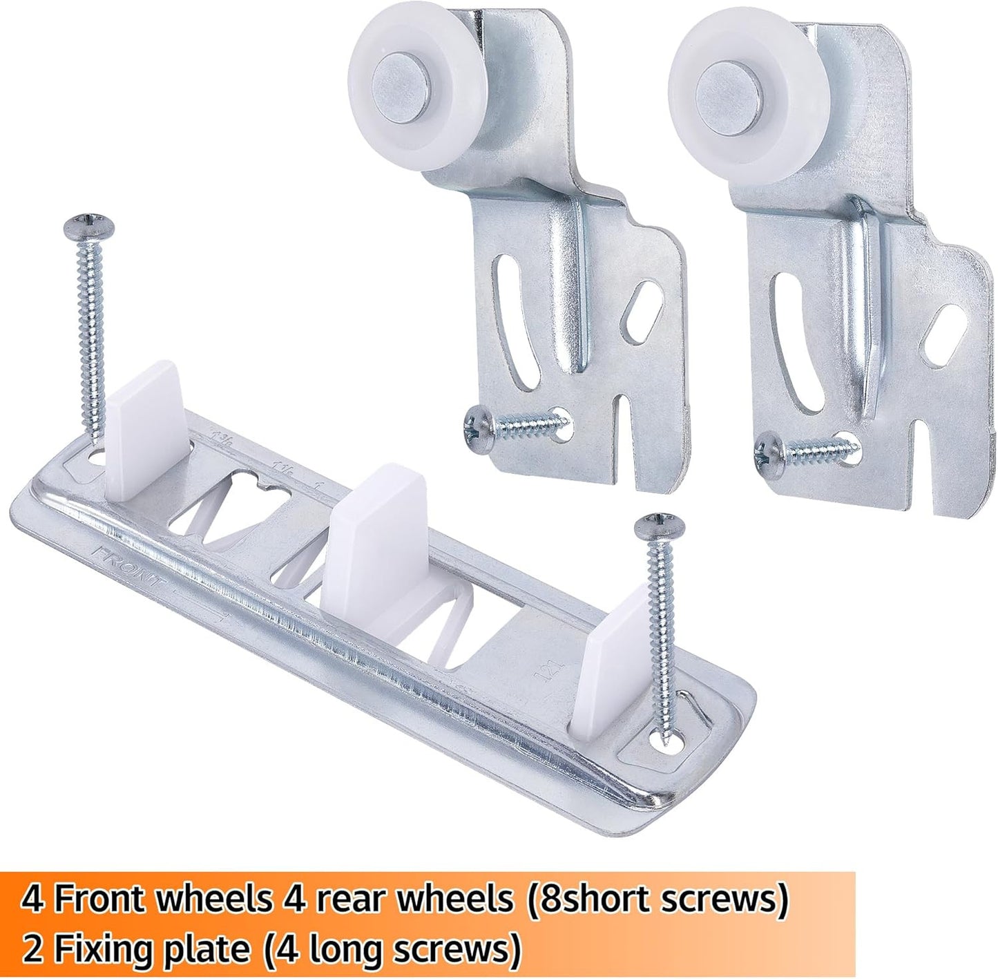 10 Pcs Sliding Closet Door Roller Kit,Wardrobe Door Roller with Slide Track,Clos