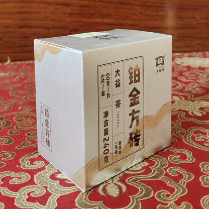 TAETEA Platinum Square Brick Pu-erh Tea Brick 2019 240g Raw Pu'er Puer Dayi Shen