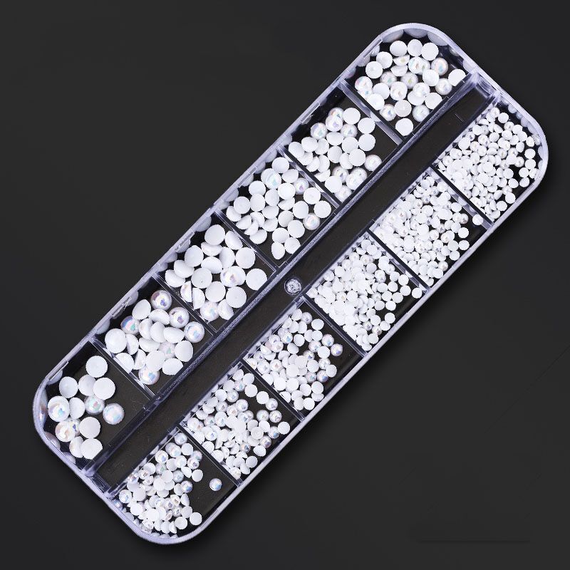 Nail Art Decor 12Design Box 3D Irregular Abalone Seashell Fragment Flakes Charms