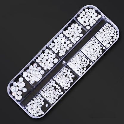 Nail Art Decor 12Design Box 3D Irregular Abalone Seashell Fragment Flakes Charms
